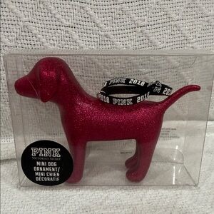 Victoria's Secret Pink Glitter Dog ornament